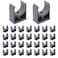 GDFYMI 30Pcs Dark Gray PVC Pipe Clamps Pipe Strap U Bracket Clamp U Bracket Tube Strap Clamp Suport Pex Tubing Fit for 11432mm OD Pipes