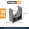GDFYMI 30Pcs Dark Gray PVC UShaped Pipe Clamps Water Pipe Support Tubing Clamps Singe Hole Strap U Clamp Fit for 11240mm OD Pipes