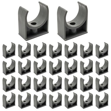 GDFYMI 30Pcs Dark Gray PVC UShaped Pipe Clamps Water Pipe Support Tubing Clamps Singe Hole Strap U Clamp Fit for 11240mm OD Pipes