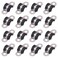 Glarks 16Pcs 8MM 2 Hole UTube Strap Clamp Set 304 Stainless Steel With Rubber Cushion Rigid Pipe U Bracket Assortment Kit for Fixing 8mm