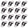 Glarks 16Pcs 8MM 2 Hole UTube Strap Clamp Set 304 Stainless Steel With Rubber Cushion Rigid Pipe U Bracket Assortment Kit for Fixing 8mm