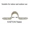 HAHIYO Hahiyo Two Holes Pipe Tube U Bracket Clamps 10MM Heavy Duty No Rust Shiny Strong Resist Wind No Sharp Rigid Strap Clip Conduit Ring 304 Stainless Steel for Fixing Supporting Decorating 10pcs