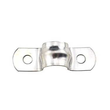 HAHIYO Hahiyo Two Holes Pipe Tube U Bracket Clamps 12MM Heavy Duty No Rust Shiny Strong Resist Wind No Sharp Rigid Strap Clip Conduit Ring 304 Stainless Steel for Fixing Supporting Decorating 10pcs