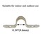 HAHIYO Hahiyo Two Holes Pipe Tube U Bracket Clamps 8MM Heavy Duty No Rust Shiny Strong Resist Wind No Sharp Rigid Strap Clip Conduit Ring 304 Stainless Steel for Fixing Supporting Decorating 10pcs