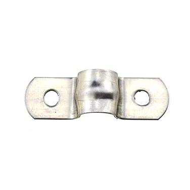HAHIYO Hahiyo Two Holes Pipe Tube U Bracket Clamps 8MM Heavy Duty No Rust Shiny Strong Resist Wind No Sharp Rigid Strap Clip Conduit Ring 304 Stainless Steel for Fixing Supporting Decorating 10pcs
