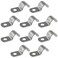 heyous Heyous 10PCS 12 Inch Silver Pipe Banding Stainless Steel Conduit Banding Single Hole Heavy Duty Pipe Banding Clamp Single Side Pipe Clamp for Pipe or Wire Installation
