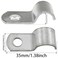 heyous Heyous 10PCS 12 Inch Silver Pipe Banding Stainless Steel Conduit Banding Single Hole Heavy Duty Pipe Banding Clamp Single Side Pipe Clamp for Pipe or Wire Installation