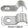 heyous Heyous 10PCS 12 Inch Silver Pipe Banding Stainless Steel Conduit Banding Single Hole Heavy Duty Pipe Banding Clamp Single Side Pipe Clamp for Pipe or Wire Installation