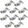 heyous Heyous 10PCS 12 Inch Silver Pipe Banding Stainless Steel Conduit Banding Single Hole Heavy Duty Pipe Banding Clamp Single Side Pipe Clamp for Pipe or Wire Installation