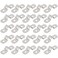 ISPINNER 25pcs M5 Stainless Steel Rigid Pipe Strap for 316 Inch Hose OD 2 Holes Cable U Bracket Clamp Hanger Tube Strap Tension Clips