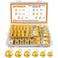 ISPINNER 52pcs Cable Clamps Assortment Kit 304 Stainless Steel Rubber Cushion Pipe Clamps in 6 Sizes 14 516 38 12 58 34 Yellow