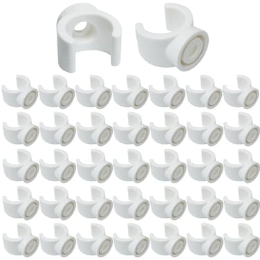 JJHXSM 50PCS PEX Pipe Clamps Pipe Hanger Clamps 12 inch PVC Water Pipe Bracket Plastic 16 mm For Residential Industrial Water Supply and Cable Wiring Piping Systems White