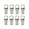 LBKYJ 8 Sets 2 Way Square Panel T Clamps Tube Connector 1 x 1 201 Stainless Steel T Fitting for Tube 255mm Chain Link Fence Guardrail End Rails Clamps Thickness 18mm with Bolts and Nuts