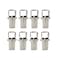LBKYJ 8 Sets 2 Way Square Panel T Clamps Tube Connector 1 x 1 201 Stainless Steel T Fitting for Tube 255mm Chain Link Fence Guardrail End Rails Clamps Thickness 18mm with Bolts and Nuts