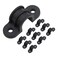 Mewutal 10pcs 34 Inch PVC Pipe Straps U Shape Plastic Conduit Pipe Strap Clamps 2 Holes Pipe Clips Black Conduit Clips for Pipe Tube Cables 19mm