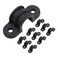 Mewutal 10pcs 34 Inch PVC Pipe Straps U Shape Plastic Conduit Pipe Strap Clamps 2 Holes Pipe Clips Black Conduit Clips for Pipe Tube Cables 19mm