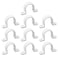 Mewutal 10PCS U Shape Tube Strap Clamp 2 Holes Conduit Straps PVC Pipe Straps for Pipe Cables Tube ID 18mm 34 Inch