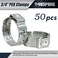 MISPIRE PEX Clamps 34 inch 50 PCS Stainless Steel Pinch Clamps for PEX Pipe Tubing Fitting Connections