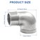 Murtenze 2Pcs 304 Stainless Steel 90 Degree Elbow with 2 Tape 34inch NPT Threaded Pipe Fitting Female x Male Cast Pipe Fittings