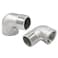 Murtenze 2Pcs 304 Stainless Steel 90 Degree Elbow with 2 Tape 34inch NPT Threaded Pipe Fitting Female x Male Cast Pipe Fittings