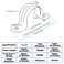 NGe Nge 1inch Rigid Pipe Strap ClampTwo Hole StrapU Bracket Tube ClipStainless Steel Heavy Duty Pipe Fasten HolderSecures Conduit50Pcs35mm