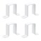 Nicerity 4Pcs Square Tube Strap Clamp Deck Fence Post Tie Bracket U Shape Pipe Clamp Bracket White