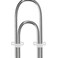 Nicerity 4Pcs Square Tube Strap Clamp Deck Fence Post Tie Bracket U Shape Pipe Clamp Bracket White