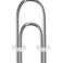 Nicerity 4Pcs Square Tube Strap Clamp Deck Fence Post Tie Bracket U Shape Pipe Clamp Bracket White