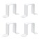 Nicerity 4Pcs Square Tube Strap Clamp Deck Fence Post Tie Bracket U Shape Pipe Clamp Bracket White
