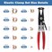 OCR 100 Pack 622mm 10Size Fuel line Spring Clamp Silicone Vacuum Hose Pipe Clamp Steel Wire Tube Pipe Clip With a Hose Clamp Pliers