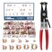 OCR 100 Pack 622mm 10Size Fuel line Spring Clamp Silicone Vacuum Hose Pipe Clamp Steel Wire Tube Pipe Clip With a Hose Clamp Pliers