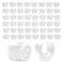 OWMOSYX 50 Pack 34 Inch PEX Clips 20mm Pipe Hangers Pipe Holder PEX Tubing Clamps PVC Water Pipe Support Pipe Clamp Tools White Plastic U Pipe Clamp Tools 34 Inch