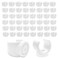 OWMOSYX 50 Pack 34 Inch PEX Clips 20mm Pipe Hangers Pipe Holder PEX Tubing Clamps PVC Water Pipe Support Pipe Clamp Tools White Plastic U Pipe Clamp Tools 34 Inch