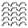 PDETVEO 15PCS 1 12 Inch PVC Pipe Straps Plastic Pipe Clamps 2 Holes Pipe Support Brackets for Water Electrical Conduit Cable Hose