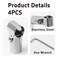 PDETVEO 4 Pack 1 Inch End Rail T Clamp Stainless Steel Chain Link Fence Parts End Rail Connector T Pipe Clamp with Bolt and Nut for 1 OD PipeFence Installers
