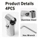 PDETVEO 4 Pack 1 Inch End Rail T Clamp Stainless Steel Chain Link Fence Parts End Rail Connector T Pipe Clamp with Bolt and Nut for 1 OD PipeFence Installers