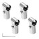 PDETVEO 4 Pack 1 Inch End Rail T Clamp Stainless Steel Chain Link Fence Parts End Rail Connector T Pipe Clamp with Bolt and Nut for 1 OD PipeFence Installers