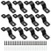 PHITUODA 12Pcs Two Holes Pipe Strap 1 U Bracket Clamps Heavy Duty Pipe Strap Clamp Rigid Strap Clip for Pipe Fixing Supporting Decorating