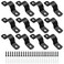 PHITUODA 12Pcs Two Holes Pipe Strap 1 U Bracket Clamps Heavy Duty Pipe Strap Clamp Rigid Strap Clip for Pipe Fixing Supporting Decorating