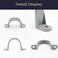 YaCowen Pipe Strap Clamp 2Holes Plastic Conduit Pipe Clamps PVC Pipe Supports 1 inch 20Pack