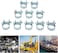 QINALO 10Pack 2123mm Mini Hose Clamps Galvanized Hose Clamps Pipe Clamp Diameter 13162932 Suitable for Fuel Injection Systems Hydraulic Lines Cars Radiators Gardens etc