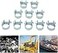 QINALO 10Pack 2628mm Mini Hose Clamps Galvanized Hose Clamps Pipe Clamp Diameter 1 132 1 332 Suitable for Fuel Injection Systems Hydraulic Lines Cars Radiators Gardens etc