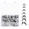 qxayxa 90 Pcs Two Hole Strap U ClampPipe Strap U Bracket Clamp Stainless Steel Rigid Pipe Strap U Bracket Tube Strap Clamp Kit for Pipe Tube Fixing Mounting 516 38 916 12 58 34 1