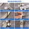 qxayxa 90 Pcs Two Hole Strap U ClampPipe Strap U Bracket Clamp Stainless Steel Rigid Pipe Strap U Bracket Tube Strap Clamp Kit for Pipe Tube Fixing Mounting 516 38 916 12 58 34 1