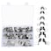 qxayxa 90 Pcs Two Hole Strap U ClampPipe Strap U Bracket Clamp Stainless Steel Rigid Pipe Strap U Bracket Tube Strap Clamp Kit for Pipe Tube Fixing Mounting 516 38 916 12 58 34 1
