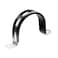 QXSKSLH 10Pcs 212 Inch Stainless Steel Rubber Cushioned Pipe Clamps RType 63mm Black
