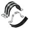 Rierdge 20 Pcs 178 Inch 304 stainless steel Rubber Cushioned Cable Clamp 48mm UTube Strap Clamp Pipe Strap for Tube Pipe or Wire Cord Installation