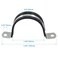 Rierdge 20 Pcs 178 Inch 304 stainless steel Rubber Cushioned Cable Clamp 48mm UTube Strap Clamp Pipe Strap for Tube Pipe or Wire Cord Installation