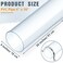 Sasylvia 4 Sets Dust Collection Clear PVC Pipe 4 x 36 Inches Long Rigid Clear Tube with Rigid Strap Clamp Heavy Duty Unbreakable Plastic Pipe Stainless Steel U Bracket for Dust Collection