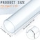 Sasylvia 4 Sets Dust Collection Clear PVC Pipe 4 x 36 Inches Long Rigid Clear Tube with Rigid Strap Clamp Heavy Duty Unbreakable Plastic Pipe Stainless Steel U Bracket for Dust Collection